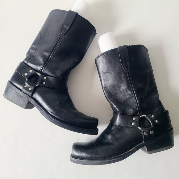 Durango Black Ride Tec Full Grain Leather Harness Motorcycle Biker Boot Men's 12 - Picture 8 of 11